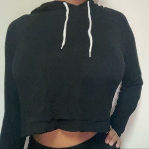 Mossimo Cropped Black Hoodie Sm